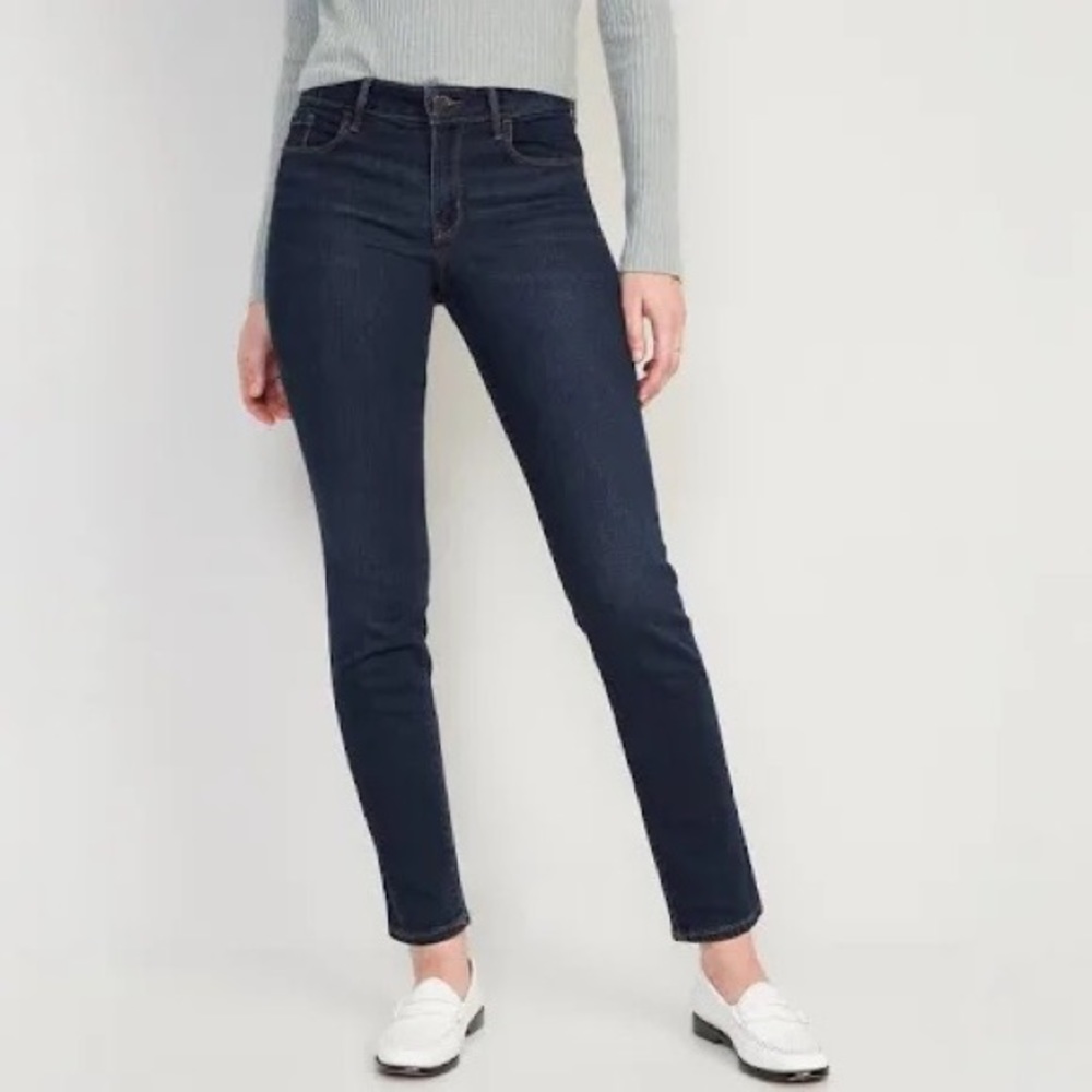 Old Navy Power Slim Straight High Rise Jeans